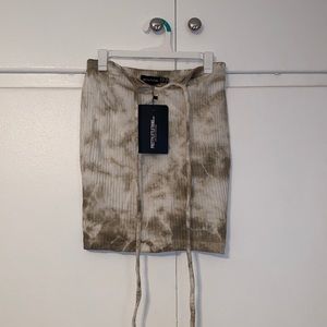 "Pretty little thing" sage green tie dye skirt